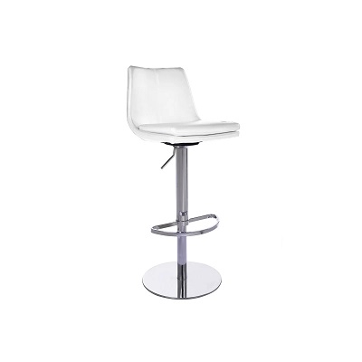 Montecarlo Hydraulic Barstool in WHITE