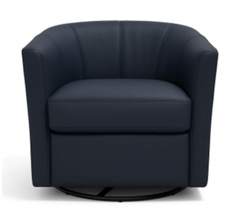 Odessa Swival Leather Chair from Italy