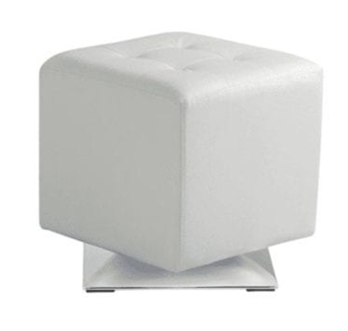 Marco White swivel Ottoman by Sunpan